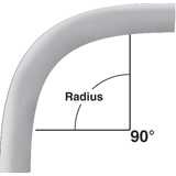 Bend, 4" Schedule 80 PVC 90 degree 3-ft Radius 