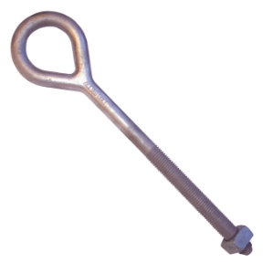 Bolt, Eyebolt, Ovaleye, Straight,  3/4" x 10", 25/Box 