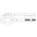 Bolt, Eyebolt, Ovaleye, Straight, 3/4" x 12", 25/Box - 4114