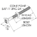 Bolt, Machine Square Head, 5/8 x 24. 10/pkg - 8236-stk