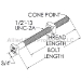 Bolt, Machine Square Head, 5/8 x 26. 10/pkg - 10048