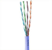 Cable, Cat-5e, Plenum, Blue 350Mhz 1,000ft. Priced per foot. 