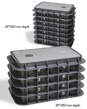 Channell Handhole BULK2, HDPE. 13x24x18. Tier 22 One Piece Lid.  
