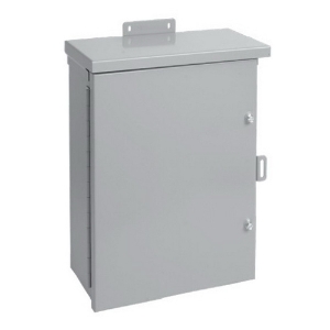 Enclosure, NEMA 3R, Galvanized Steel with Hinged Lockable Cover, Hasp & Staple, 20"H x 24" W x 6"D 
