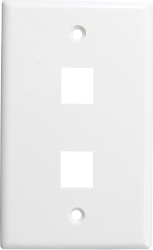 Faceplate 2 Port Single Gang White 