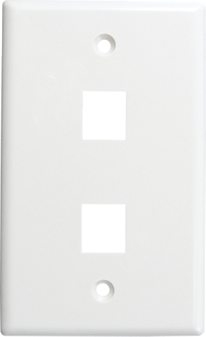Faceplate 2 Port Single Gang White 