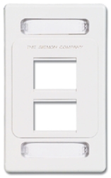 Faceplate, 4 Port, 1 Gang, Unloaded, Flush Mount, Max Series, White, Siemon 