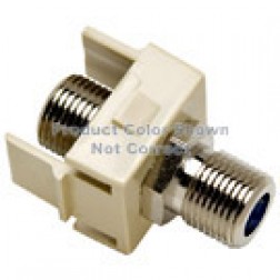 Faceplate Insert,  F Connector, Electric Ivory 