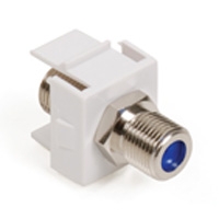 Faceplate Insert, F Connector, White 