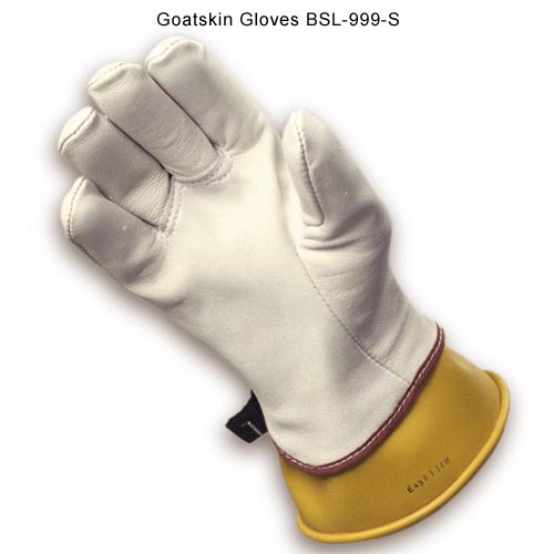 Glove, High Voltage Protector, Goatskin, Overall Length 12", Size 9 