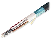 OFS Fortex DT 12-Fiber AllWave Single Jacket Light Armor Gel-Free Loose Tube Fiber Optic Cable 