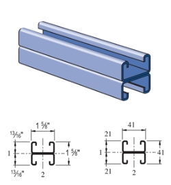 Unistrut, 1 5/8? X 1? , 14G