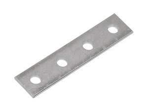 Unistrut, Fitting, 4 Hole, Flat Plate Fitting, Electro-Galvanized, Unistrut