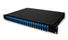 Enclosure, Rack Mount, FRM-1RU-2X-TS-DOT Fiber Optic Termination, Black