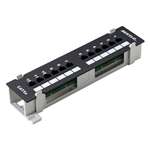 Patch Panel, Cat-5E, 12 Port, Wall mount 