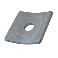 Washer, Curved 3" X 3" X 11/16" Hole X 1/4"
