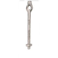 Bolt, Straight Thimble-eye, 5/8 x 10.  20/pkg