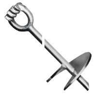 Anchor, Screw, triple eye, 4" helix, no wrench