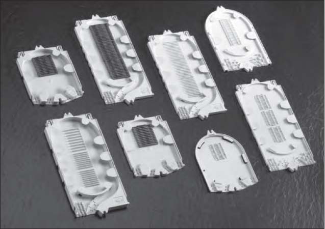 Tray, Standard Splice, for 22" Dome Closure, 36 Count w/elastomeric splice blocks - fusion and m...