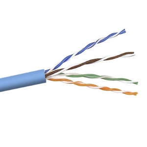 Cable, Cat-5E, 4pr,24awg UTP, Plenum, Blue, 350 MHz 1,000 ft in a box  GTSI