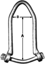 Clevis, Heavy Strain Insulator 1/2-inch diameter steel with a 1/2-inch curved bolt complete with...