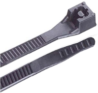 Cable Tie, 8" Black, 120-lb Rated, 100-pkg