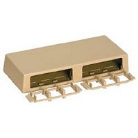 Box, Surface mount, 6 Port, Elec Ivory