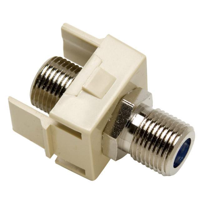 Faceplate Insert, F Connector, White