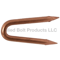 Staple, Copper Coated, Rolled Point 